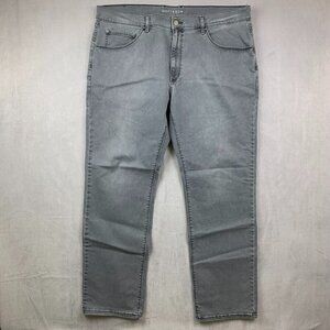 Mott & Bow Mens Pants 40 Gray Slim Stone Jeans Soft Denim Cotton Stretch 40x32